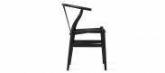 Wishbone (Y) Chair - CH24 - Black - Black Cord