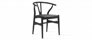 Wishbone (Y) Chair - CH24 - Black - Black Leather