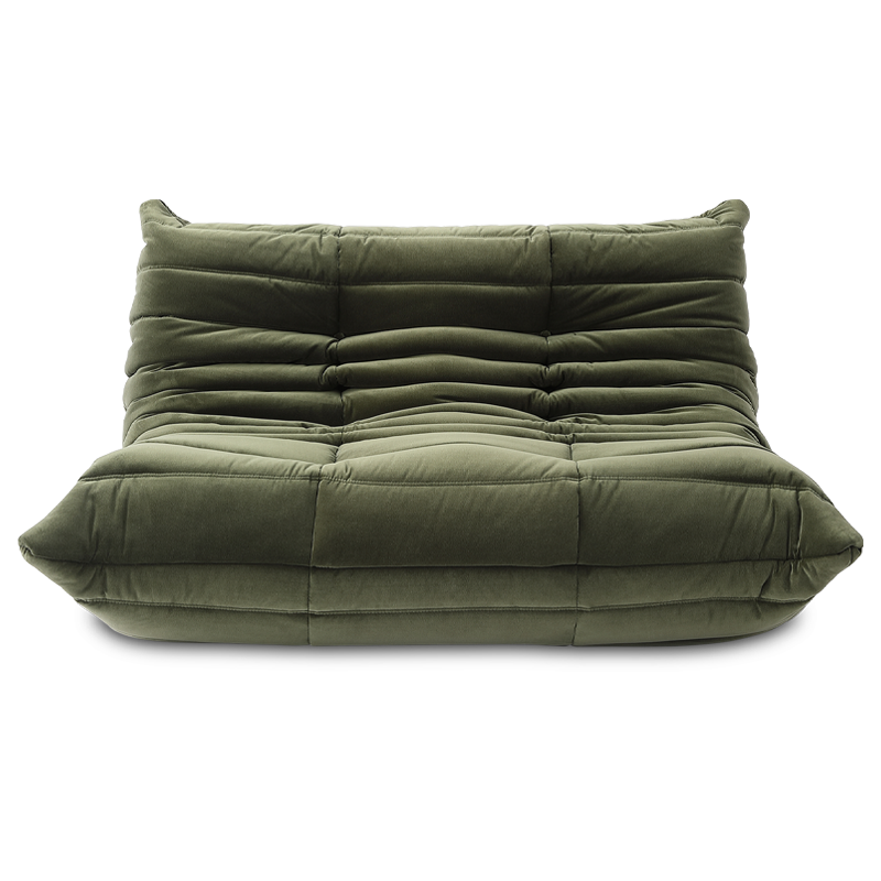 Comfort Style 2-Seater Sofa - Velvet - Bottle Green