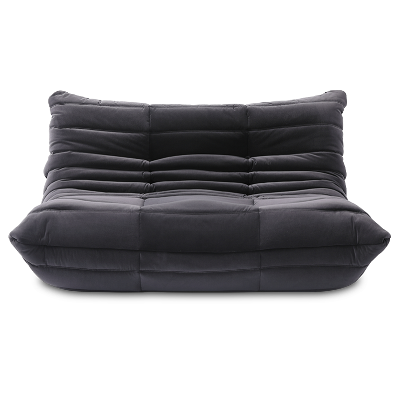 Comfort Style 2-Seater Sofa - Velvet - Dark Grey